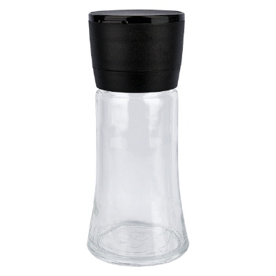 Bild Salz-/Gewürzglas 95ml mit Mühle (grob) schwarz