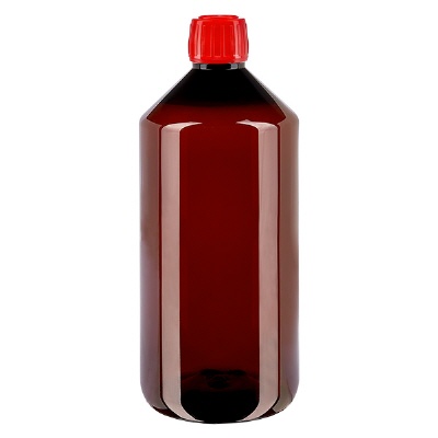 Bild PET Flasche 1000ml mit rotem Verschluss OV