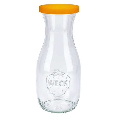 Bild 530ml Saftflasche WECK RR60 mit Silikond. orange