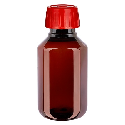 Bild PET Flasche 100ml mit Entgasungsverschluss rot