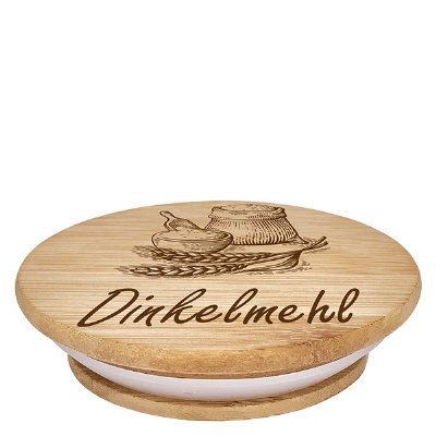 Bild Holzdeckel "Dinkelmehl" für WECK RR100