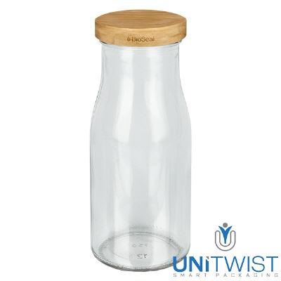 Bild 150ml Flasche mit BioSeal 2-in-1 Holzdeckel UNiTWIST