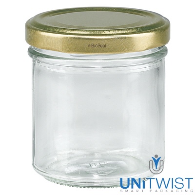 Bild 167ml Sturzglas mit BioSeal Deckel gold UNiTWIST